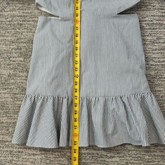 NWT Veronica Beard Iker Stripe Cotton-Blend Mini Dress Blue/White Size 6 - Picture 11 of 16